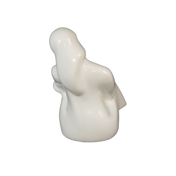 VTG Haeger Mother And Child  Figurine Statue Stoneware White MCM Art Deco - Picture 8 of 9